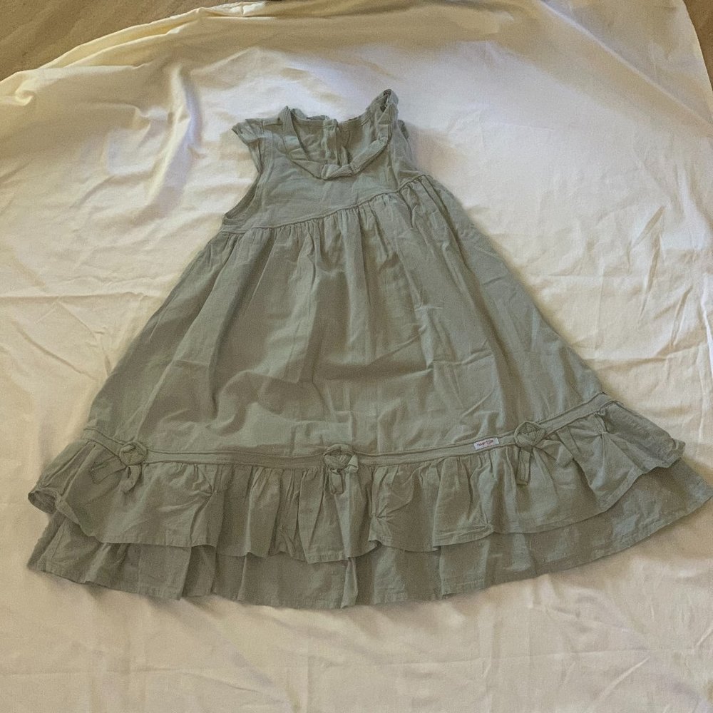 naartjie Sage Green Ruffle Hem Cotton Dress